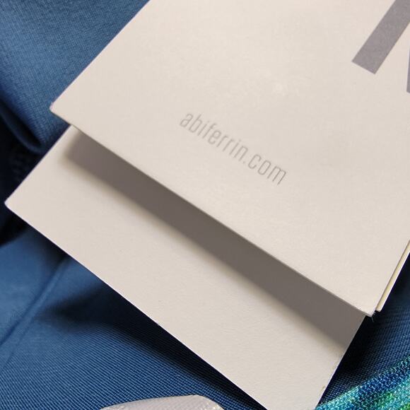 Abi Ferrin Steel Blue T-Back Halter "Hazel" 4013 Pantset Jumpsuit Size XS - Picture 16 of 16